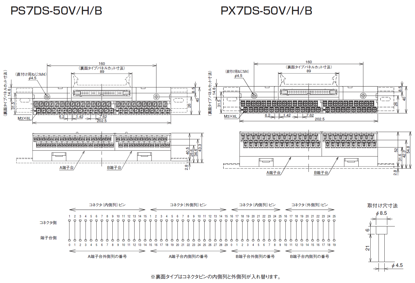 PS7DS-50V/H/B　PX7DS-50V/H/Bのイメージ画像