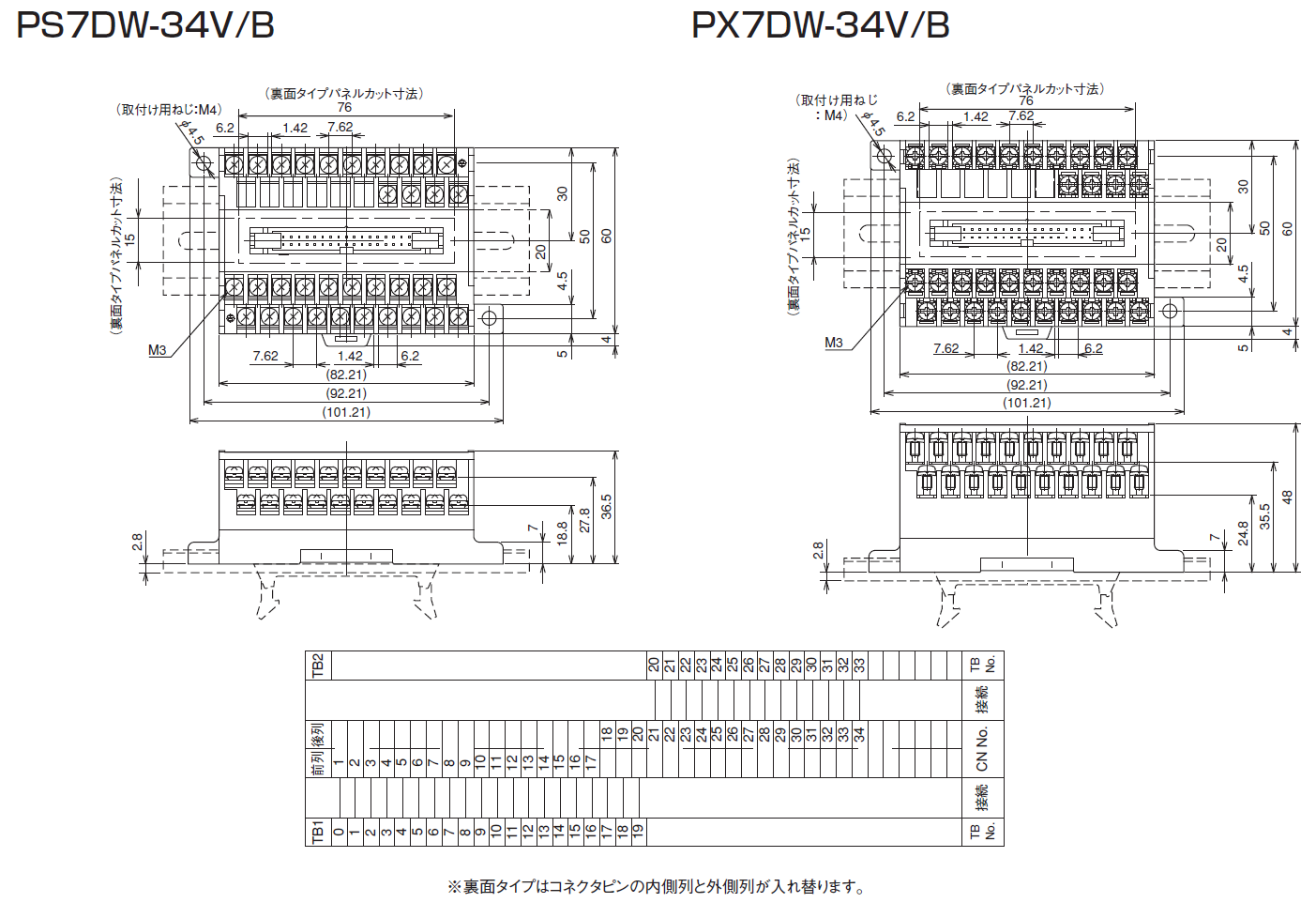 PS7DW-34V/B   PX7DW-34V/Bのイメージ画像