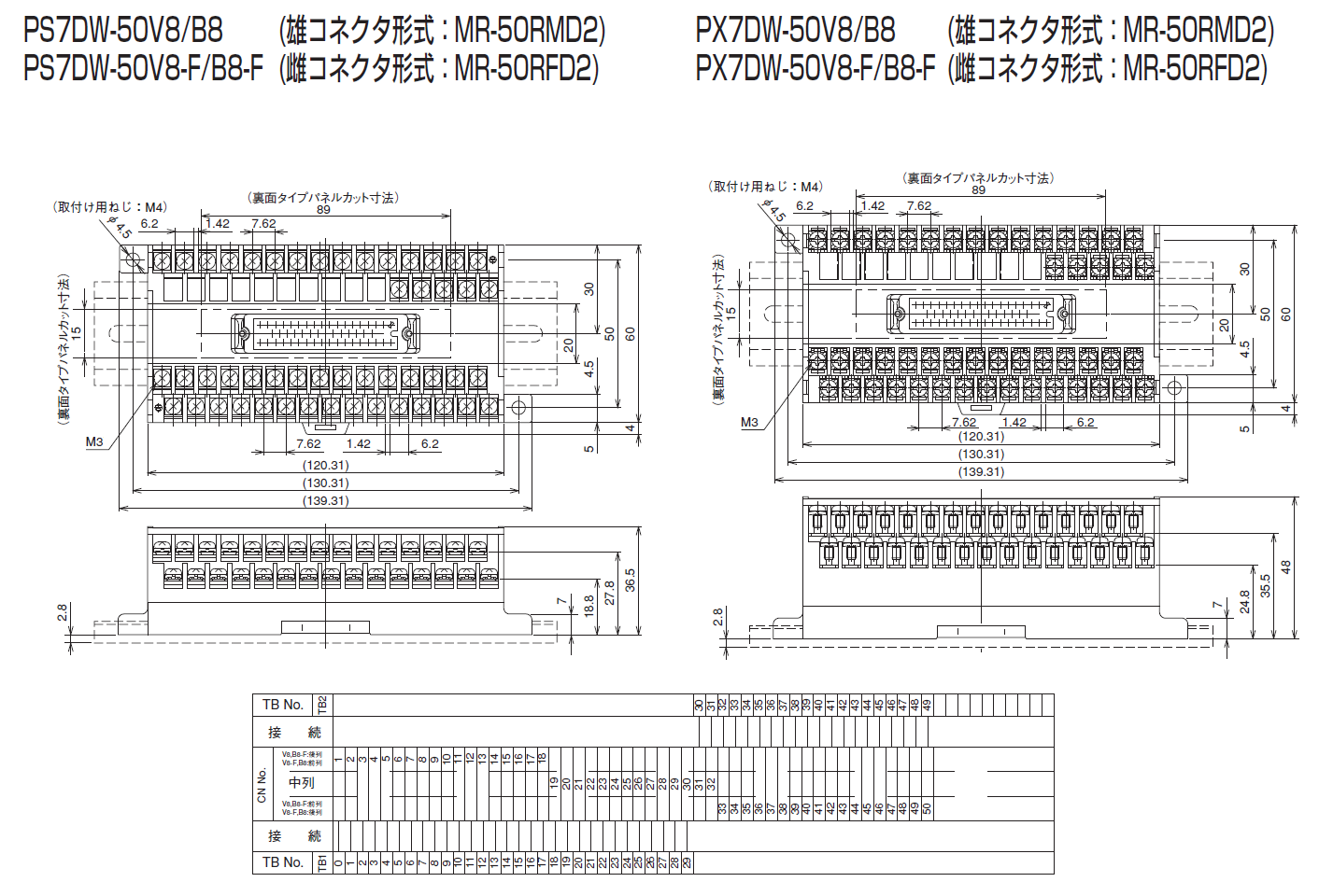 PS7DW-50V8  PX7DW-50V8のイメージ画像