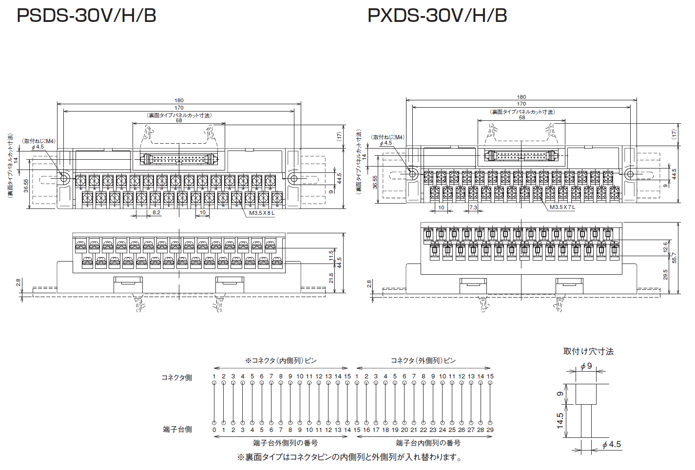 PSDS-30V/H/B　PXDS-30V/H/Bのイメージ画像